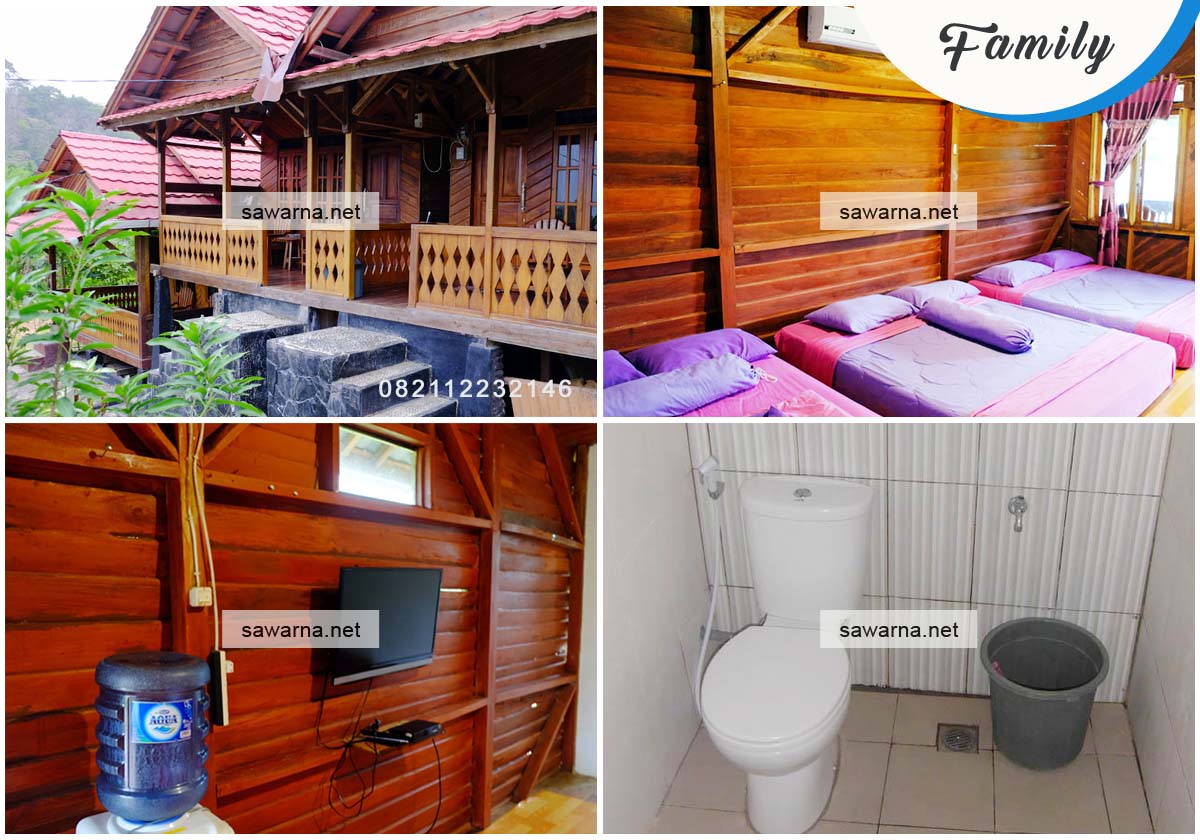 Villa Bukit Indah Sawarna kamar tipe Family Room