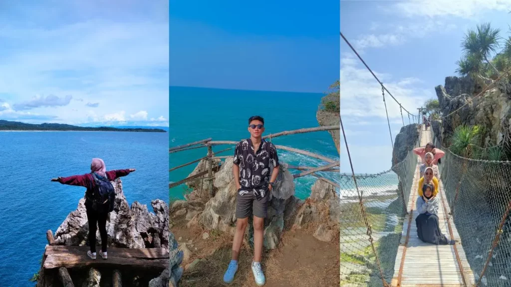 Banyak spot foto di Karang Bokor Sawarna